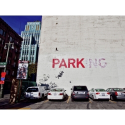 Quadro, stampa su tela. Anonimo (attribuito a Banksy), Broadway, Los Angeles (graffito)