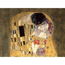 Wall art print and canvas. Gustav Klimt, The Kiss (detail)
