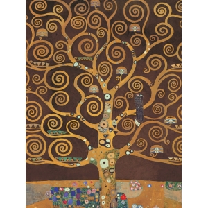 Tableau sur toile. Klimt, L'arbre de la vie (Brown Variation, détail)