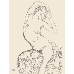 Leinwandbilder. Gustav Klimt, Sitzende Frau 