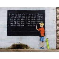Quadro, stampa su tela. Anonimo (attribuito a Banksy), New Orleans (graffito)