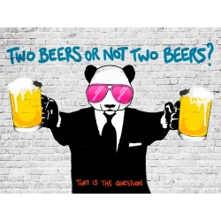 Wall art print and canvas. Masterfunk Collective, Two Beers or Not Two Beers
