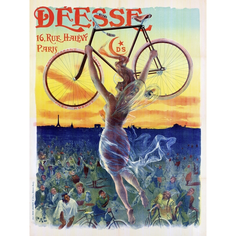 Quadro, stampa su tela. Bicycle Déesse, 1898