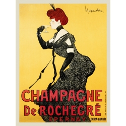 Quadro, stampa su tela. Leonetto Cappiello, Champagne de Rochegré, ca. 1902