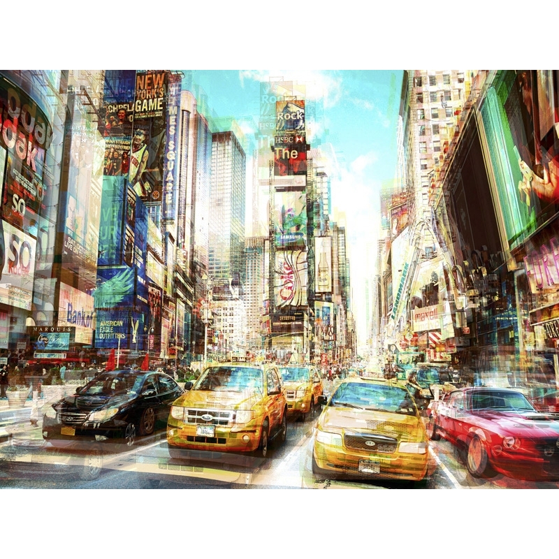 Leinwandbilder. Berry Peter, Times Square Multiexposure I