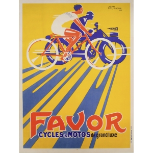 Vintage Poster. Anonym, Favor Cycles et Motos, 1927