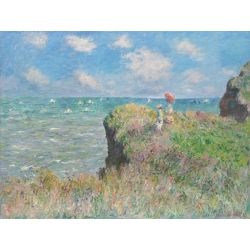 Leinwandbilder. Claude Monet, Klippenwanderung in Pourville