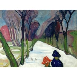 Cuadro en canvas. Edvard Munch, Nueva nieve en la avenida