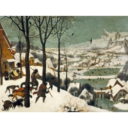 Tableau sur toile. Pieter Bruegel the Elder, Chasseurs dans la neige