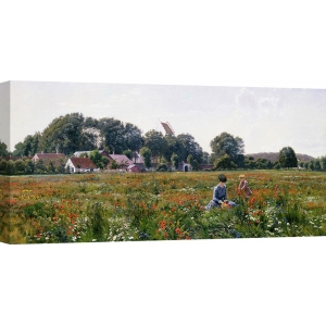 Tableau sur toile. Johannes Boesen, Gathering Wild Flowers