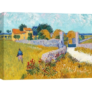 Cuadro en canvas. Vincent van Gogh, Granja en Provence
