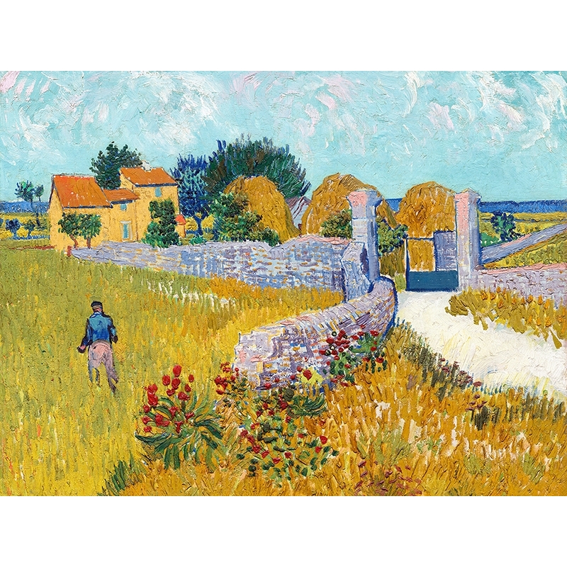 Wall art print and canvas. Vincent van Gogh, Farmhouse in Provence