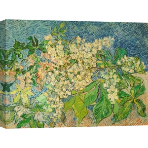 Tableau sur toile. Branche de châtaignier en fleurs 