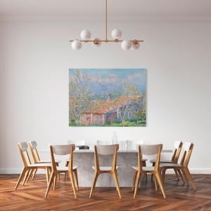 Wall art print on canvas. Claude Monet, Gardener’s House at Antibes