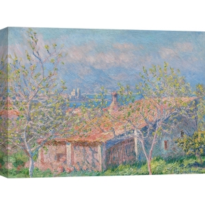 Wall art print on canvas. Claude Monet, Gardener’s House at Antibes