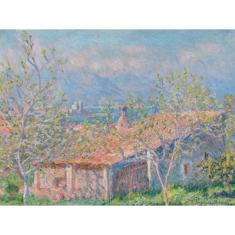 Wall art print on canvas. Claude Monet, Gardener’s House at Antibes