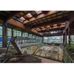 Leinwandbilder. Richard Berenholtz, Abandoned Resort Pool, Upstate NY