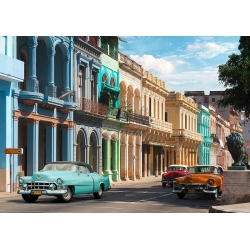 Leinwandbilder. Gasoline Images, Strasse in Havanna, Kuba 