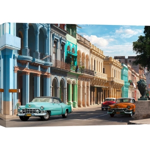 Leinwandbilder. Gasoline Images, Strasse in Havanna, Kuba 