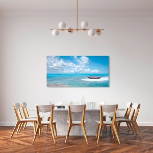 Wall art print and canvas. Dario Marzi, Boat on the seaside
