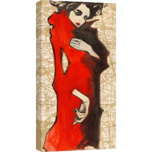 Cuadros mujeres en canvas. Kumi, Feminine Red