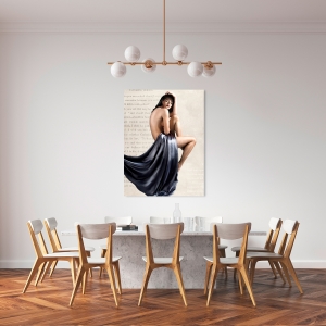 Woman wall art print and canvas. Van Haal, Seated Beauty I