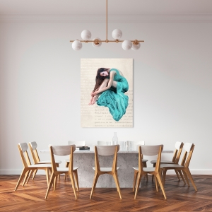 Woman wall art print and canvas. Van Haal, Seated Beauty II