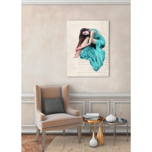Woman wall art print and canvas. Van Haal, Seated Beauty II