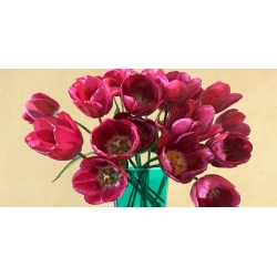 Cuadros de flores modernos en canvas. Tulipanes rojos modernos