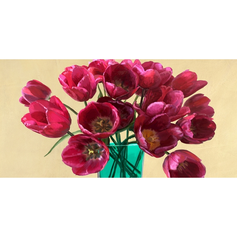 Quadro fiori, stampa su tela. Andrea Antinori, Tulipani rossi moderni
