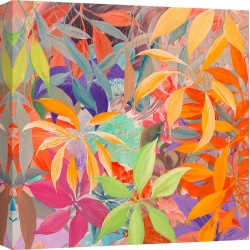Cuadro abstracto moderno en canvas. Corrado, Jungla de color (detalle)