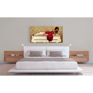 Wall art print and canvas. John Silver, Woman in red