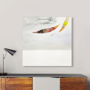 White abstract art. Wall Art Print and Canvas. Continuum I