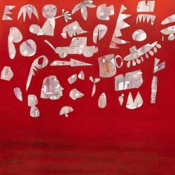 Cuadro en canvas, abstracto rojo. Teruzzi Vittorio, Objetos de escena