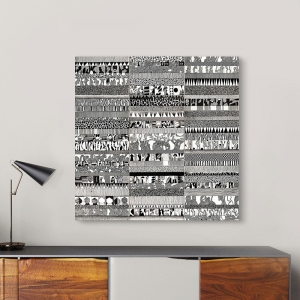 Wall Art Print and Canvas. Black and White Abstraction I