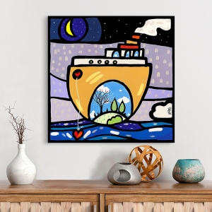 Modern Wall Art Print and Canvas for childern room. New Ark