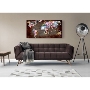 Wall art print and canvas. Joannoo, World in circles