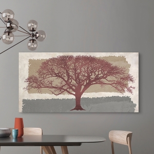 Cuadros en canvas modernos para el salon. Burgundy Tree, abstract