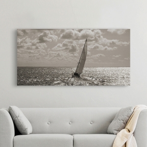 Sailing Prints, Posters and Canvas. Sailboat in the sunset, det