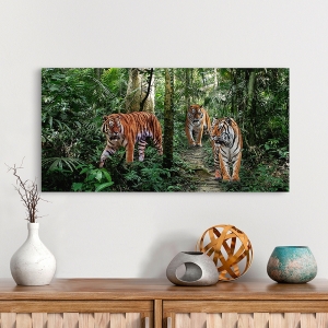 Cuadro de animales en canvas. Tigres de Bengala, detalle