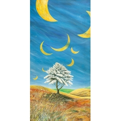 Tableau moderne sur toile. Donato Larotonda, Lunes dans le ciel