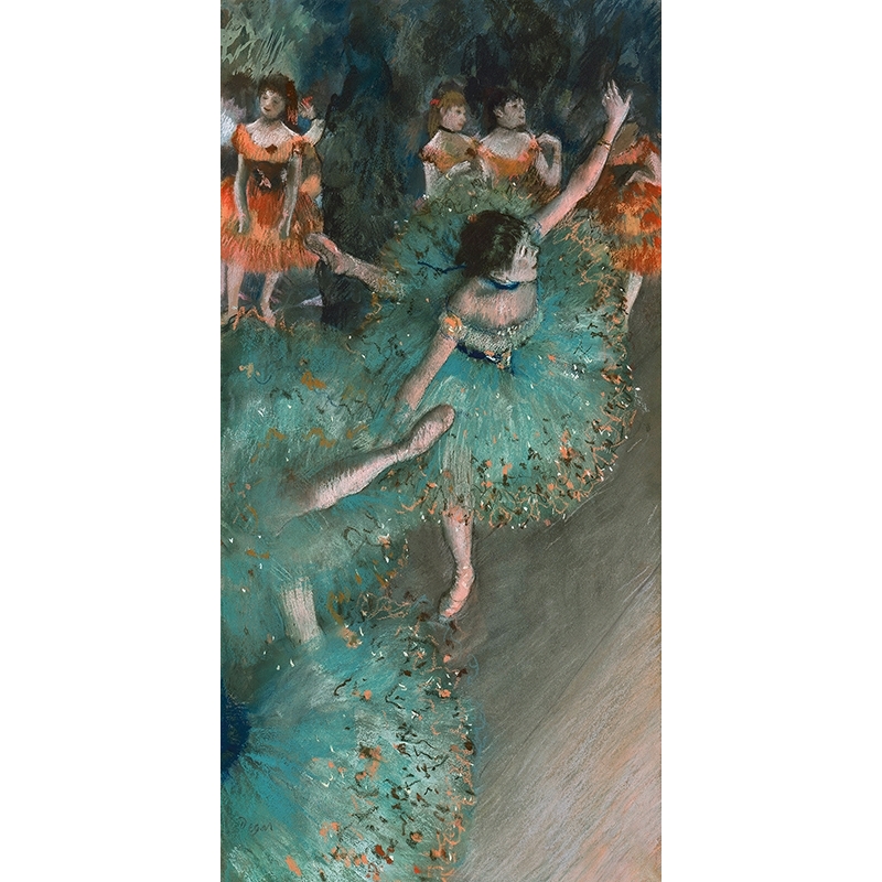 Quadro Stampa su Vetro Acrilico plexiglass Giallobus 50x70 cm Pronto da Appendere Ballerine alla Sbarra Edgar Degas Vari Formati 