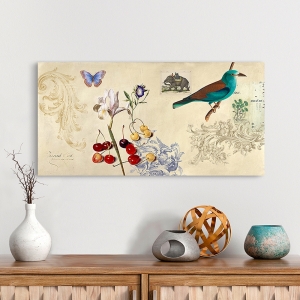 Vintage Wall Art Print and Canvas. Cabinet of Curiosities I