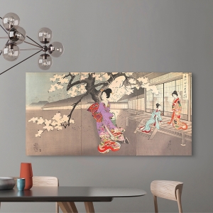 Tableau japonais, affiche et toile. Chikanobu, Chiyoda Castle