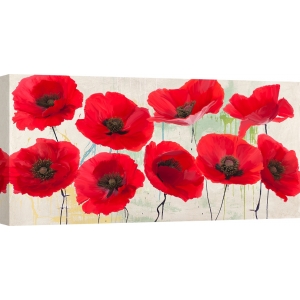 Wall Art Print and Canvas. Modern Poppies. Pop Yes