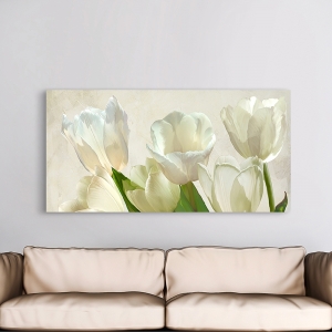 Cuadro con flores en canvas. Villa Luca, Tulipanes blancos (detalle)