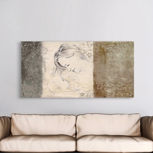 Wall Art Print and Canvas. Mother and Child II (neutral)
