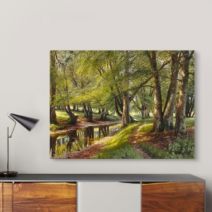 Wall Art Print and Canvas. Monsted, A summer day in the forest