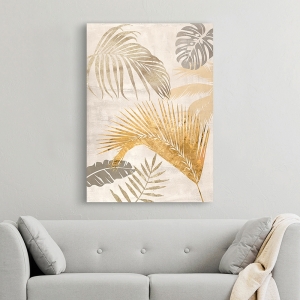 Modern Wall Art Print and Canvas. Palm Leaves Gold II