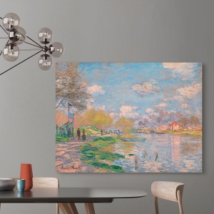 Cuadro en canvas. Claude Monet, Primavera en el Sena